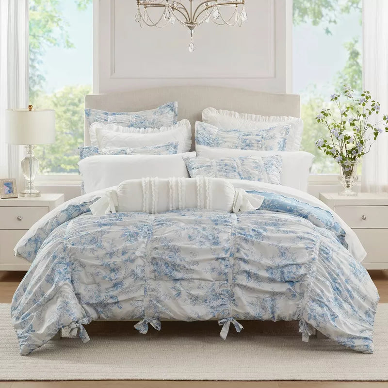 Toile Floral Comforter ONLY - Twin/Twin Extra Long