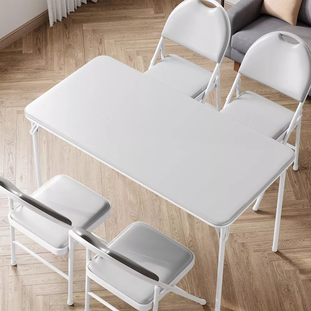 PU Leather Upholstered Foldable Table