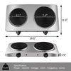 1800W Double Hot Plate Electric Countertop Burner Stainless