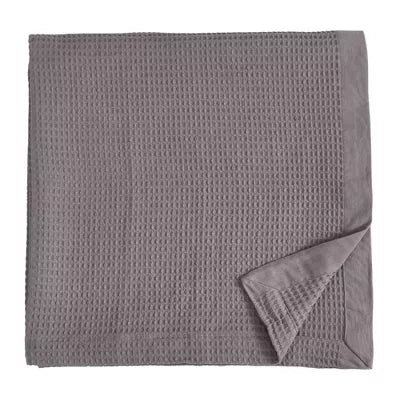100% Cotton 300GSM Solid Waffle Blanket - Full/Queen