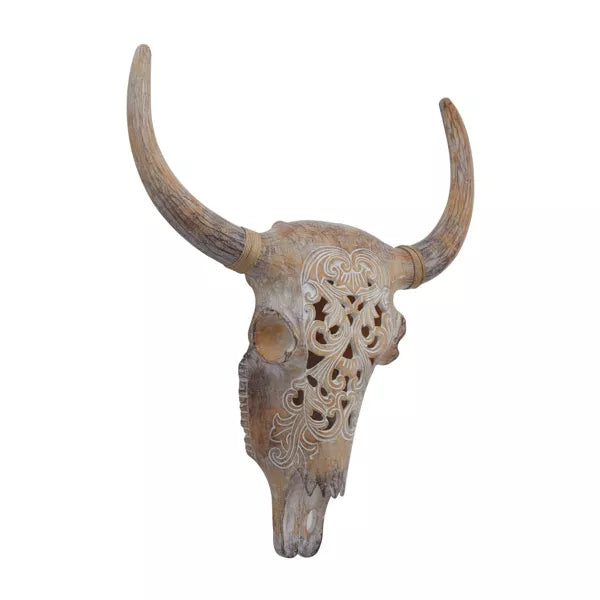 Resin Bull Skull Wall Decor