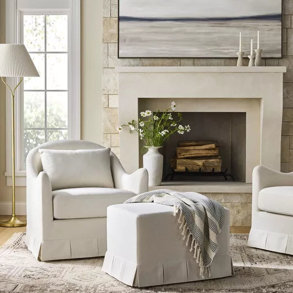 Box Pleat Upholstered Chair Set of 2