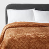 Luxe Diamond Stitch Velvet Quilt -Full/Queen