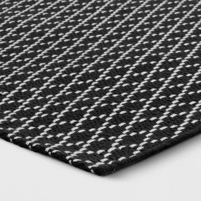 4'x5'6" Small Diamond Area Rug Charcoal Gray