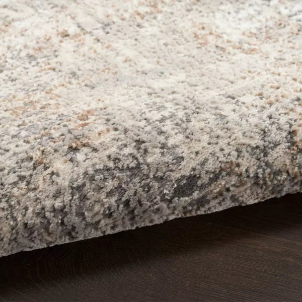 Modern Abstract Sustainable Woven Rug with Lines Beige 2'2"x7'6" Runner