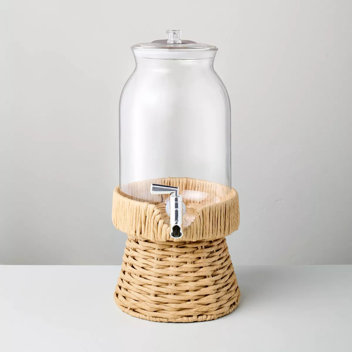 Drink Dispenser with Woven Stand