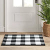 Washable Reversible Scatter Indoor/Outdoor Accent Rug Black/White - Check Pattern, Flat Pile, Machine Washable 2'x3'