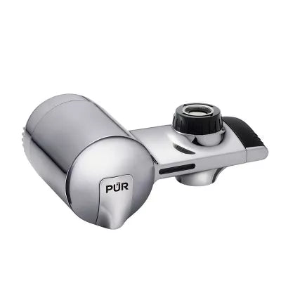 PLUS Faucet Horizontal Mount Water Filtration System Chrome : Best Sink Filter, Lead & Mercury Removal, Easy Install