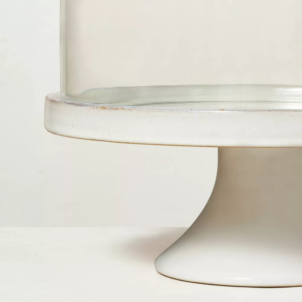 Stoneware Reactive Glaze Cake Stand, Final Cut