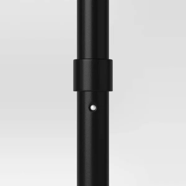 Round Outdoor Patio Market Umbrella with Black Pole