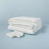 Slub Center Stripe Comforter Sour Cream - Full/Queen