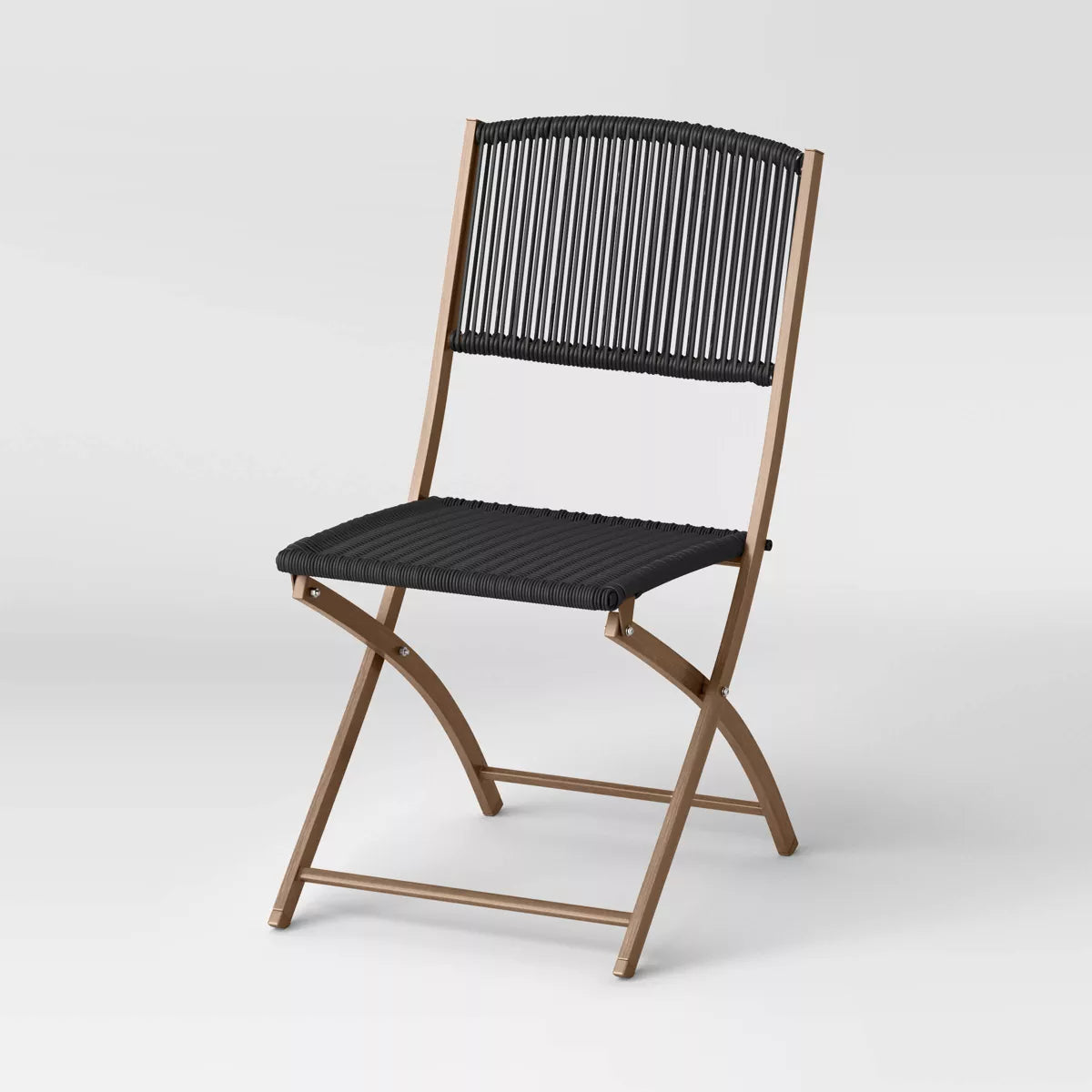Purcell Patio Folding Chair Black 1-Piece