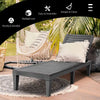 Patio Lounge Chair Chaise Recliner Weather Resistant Adjustable Black