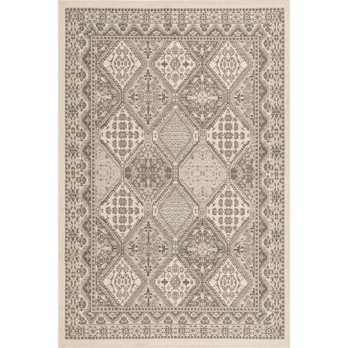 Becca Traditional Tiled Area Rug - 6' 7" x 9'