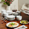 40pc Porcelain Catering Dinnerware Set White - Tabletops Gallery