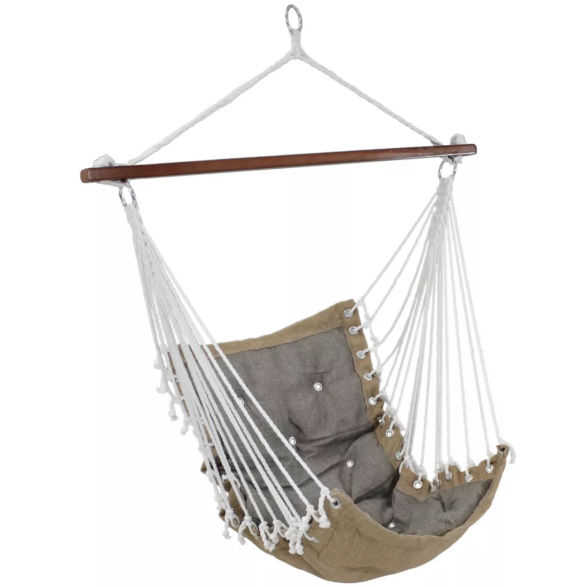 Sunnydaze Large Tufted Victorian Hammock Chair Swing for Backyard and Patio - 300 lb Weight Capacity SHOWROOM ITEM
