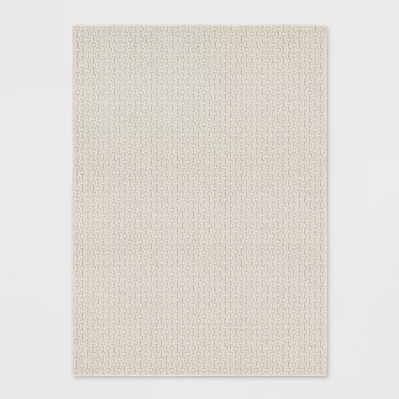 Washable Solid Machine Tufted Rug - 4'x5'6"