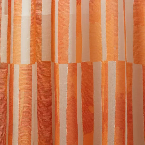 1pc Sheer Ophelia Printed Burnout Window Curtain Panel Orange