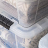 Storage Bin with Lid and Secure Latching Buckles