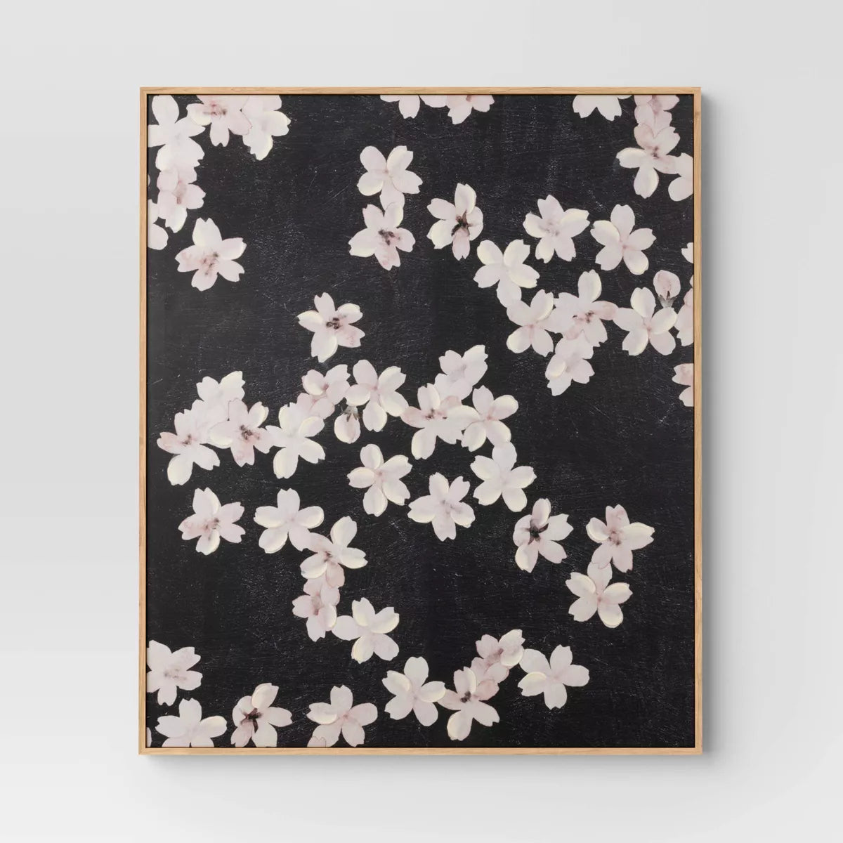 30" x 36" Ditsy Floral Framed Canvas - Natural SHOWROOM ITEM