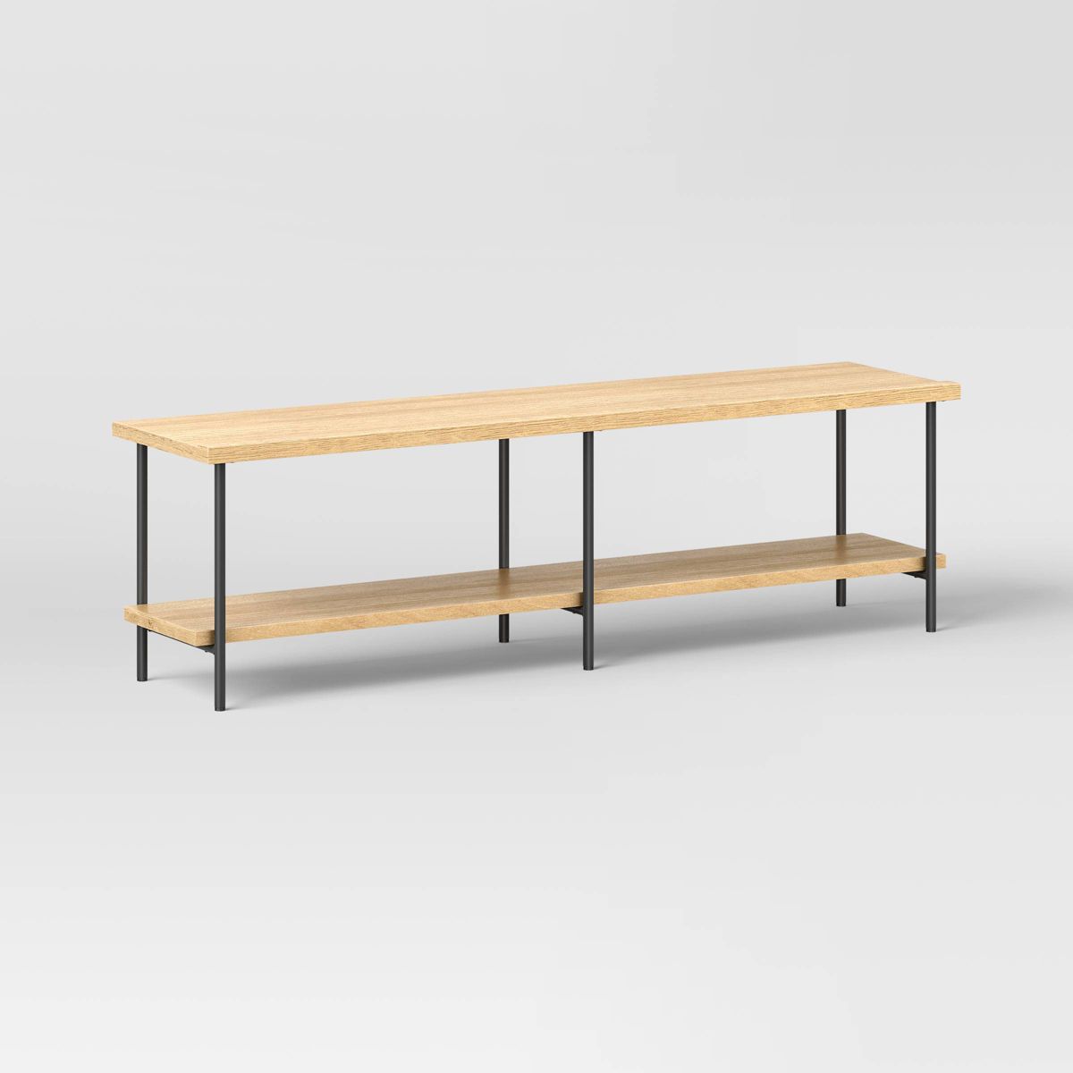 Wood and Metal TV Stand for TVs up to 60" - Brown SHOWROOM ITEM