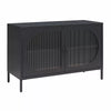 Luna Wide 2 Door Accent Cabinet with Fluted Glass