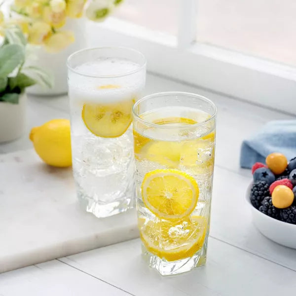 16.5 Ounce Ascot Cooler Glass, Set of 4, Tall, Clear