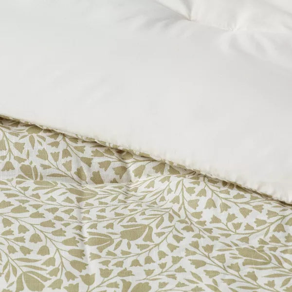 8pc Floral Comforter Set Green -  King