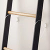 Wood & Steel Blanket Ladder Black/Natural - Farmhouse Style, No Assembly Required