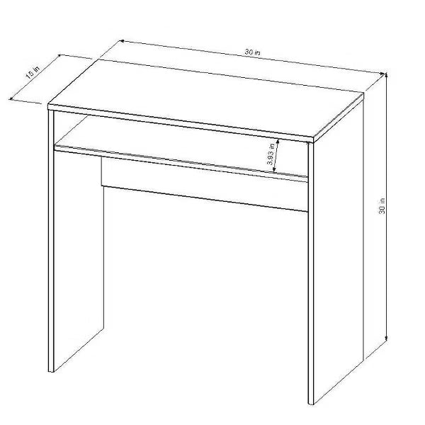 Compact Desk White