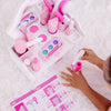 Wooden Beauty Salon Play Set With Vanity and Accessories - 17pc
