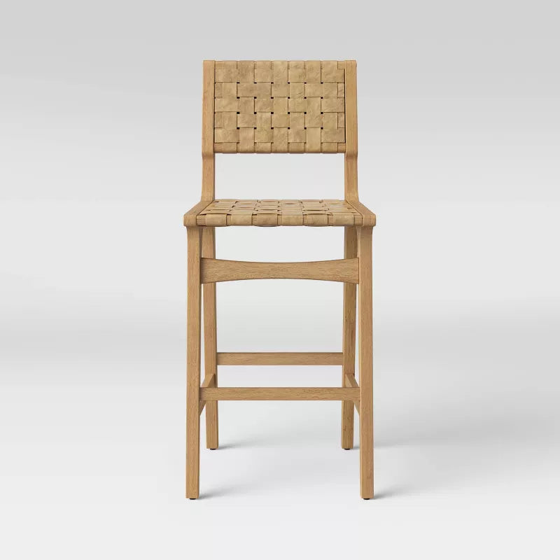 Ceylon Woven and Wood Barstool