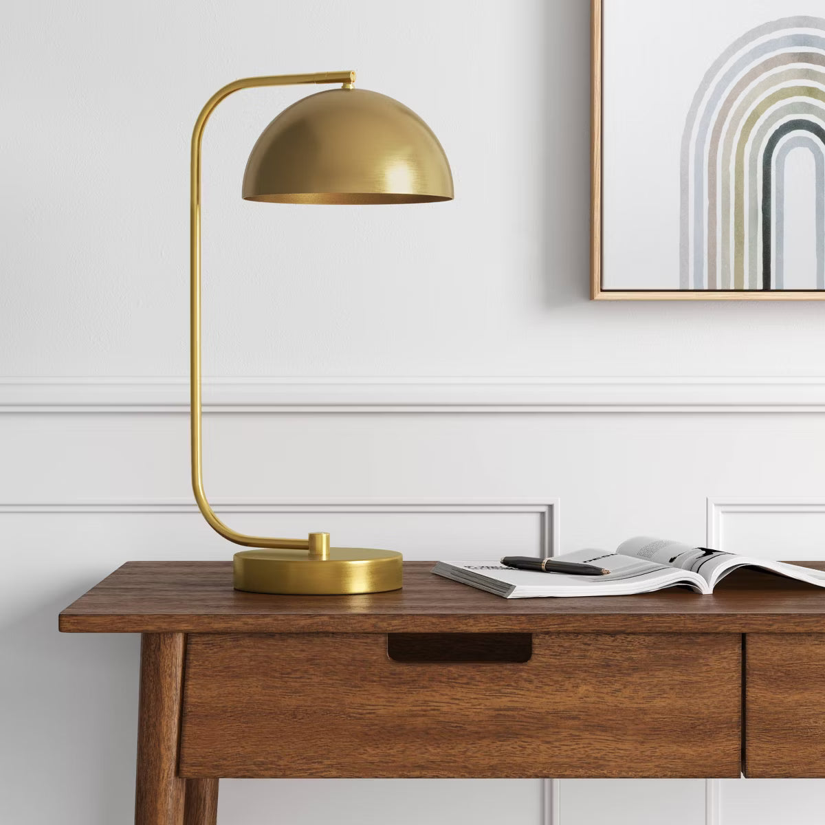 Valencia Dome Table Lamp Brass - Threshold™ - SHOWROOM ITEM 