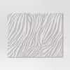 Cozy Feathery Knit Zebra Throw Blanket Gray