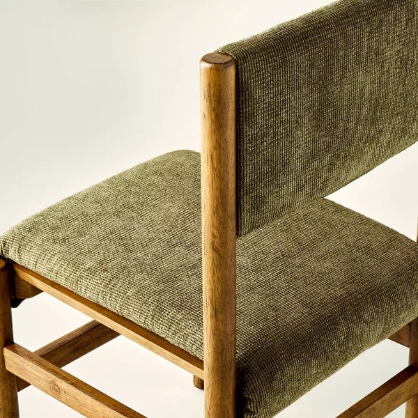 Dowel Leg Upholstered Armless Dining Chair