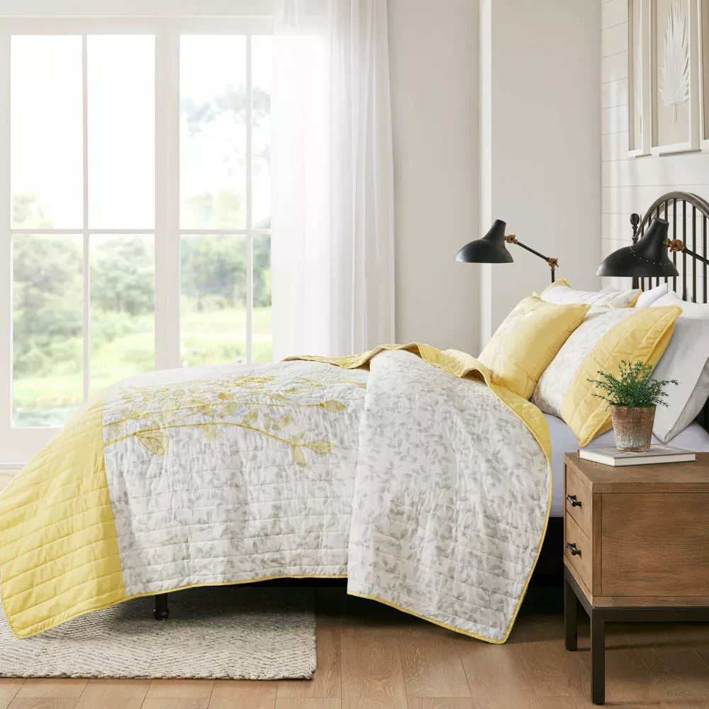 4pc Louise Microfiber Coverlet Set, King