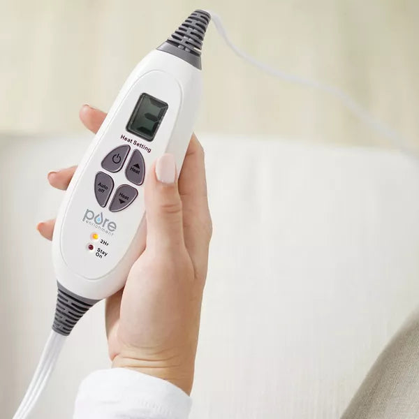 Pure Enrichment PureRelief with 6 Heat Settings and Auto Shut-off XXL Extra Wide Heating Pad - Charcoal Gray