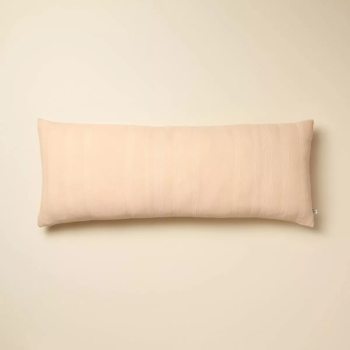 14"x36" Vertical Stripe Decorative Lumbar Throw Pillow - Blush SHOWROOM ITEM
