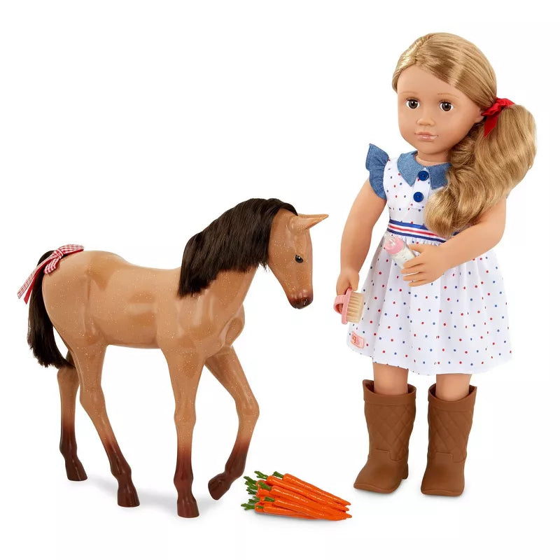 Shelley with Foal Doll & Horse Set – Salvage & Co Indy