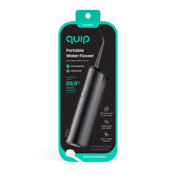 Cordless Rechargeable 2-Pressure Modes Metal Countertop Water Flosser