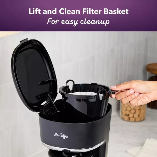 12-Cup Programmable Coffee Maker Black: Stainless Steel Drip Machine, Dishwasher-Safe, Electric, Paper Filter
