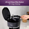 12-Cup Programmable Coffee Maker Black: Stainless Steel Drip Machine, Dishwasher-Safe, Electric, Paper Filter