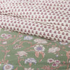 Boho Reversible Printed Comforter & Sham Set Green Floral, Twin