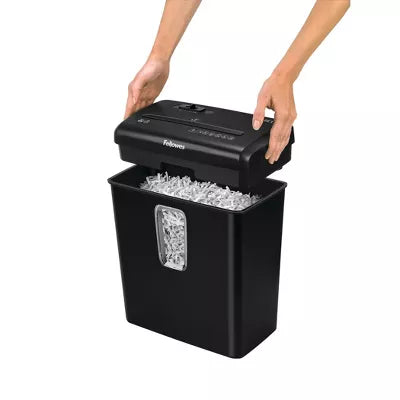 Powershred 6ct Cross-Cut Paper Shredder - Black: Shreds Credit Cards & Staples, Jam-Resistant, Auto Start