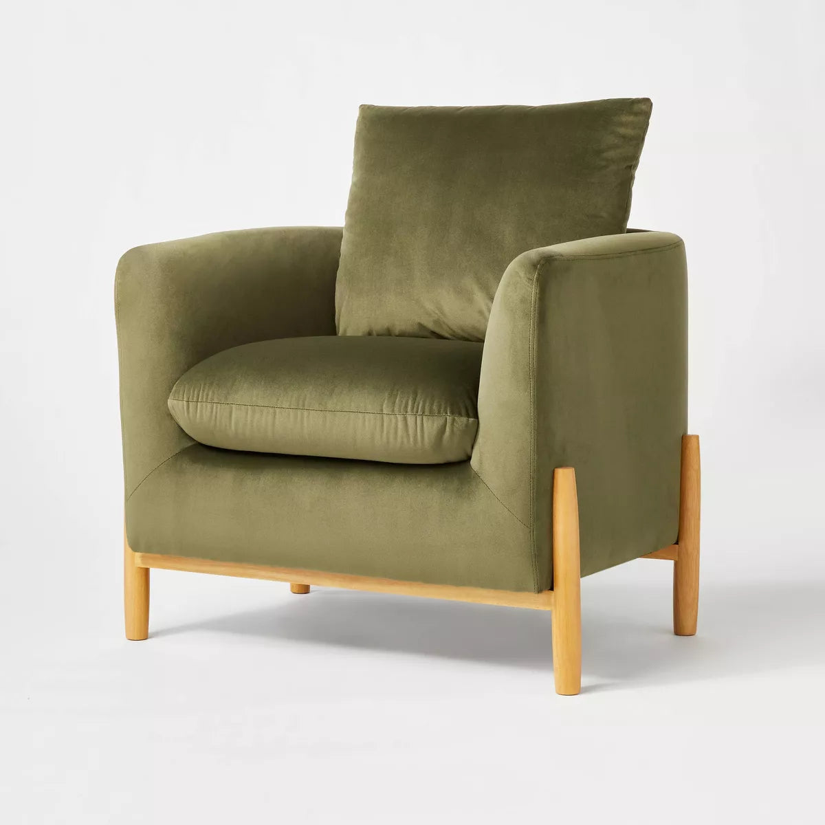Elroy Accent Chair with Wooden Legs SHOWROOM ITEM