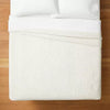 Decorative Border Cotton Slub Wood Block Print Quilt White/Beige Floral - King