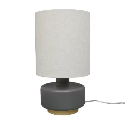 Ceramic Table Lamp with Wood Base ONLY