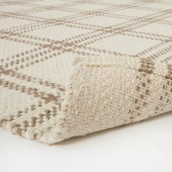 Cottonwood Handwoven Plaid Wool/Cotton Area Rug 7'x10'
