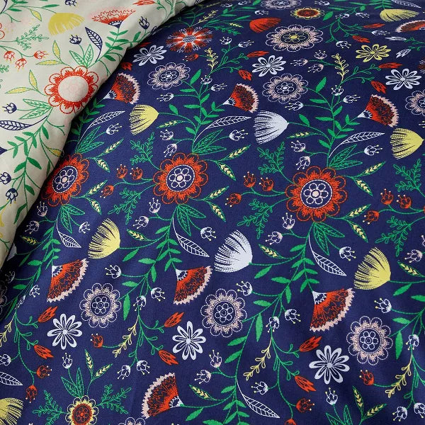 Boho Bloom Oversized Reversible Comforter Set - Twin/Twin XL
