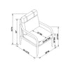 Boucle Upholstered Wood Accent Arm Chair